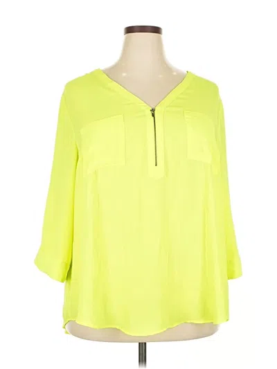 Pre-owned Torrid 3/4 Sleeve Blouse In Yellow