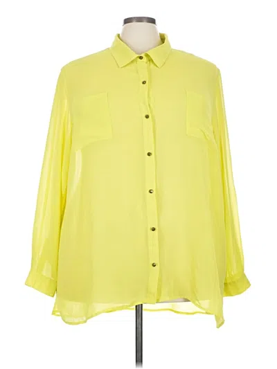 Pre-owned Torrid 3/4 Sleeve Blouse In Yellow
