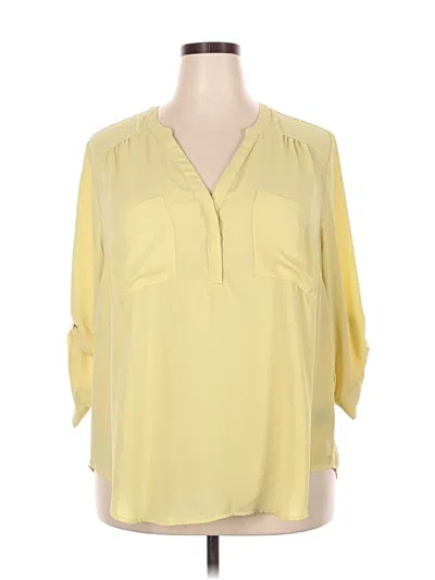Pre-owned Torrid 3/4 Sleeve Blouse In Yellow