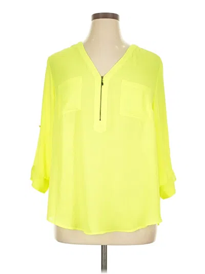 Torrid 3/4 Sleeve Blouse In Yellow