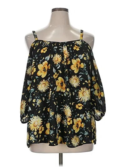 Pre-owned Torrid 3/4 Sleeve Blouse In Yellow