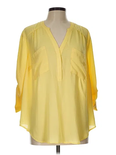 Pre-owned Torrid 3/4 Sleeve Blouse In Yellow