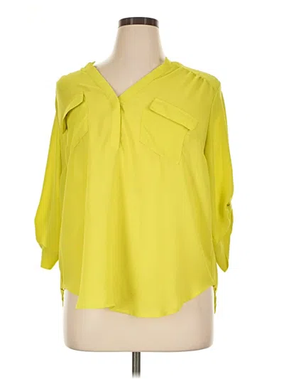 Pre-owned Torrid 3/4 Sleeve Blouse In Yellow