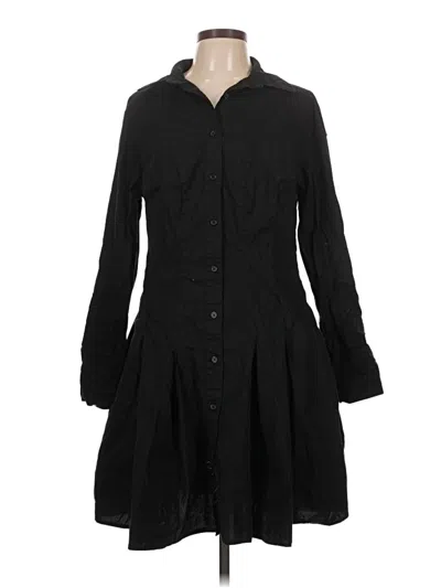Pre-owned Torrid 3/4 Sleeve Button Down Shirt In Black