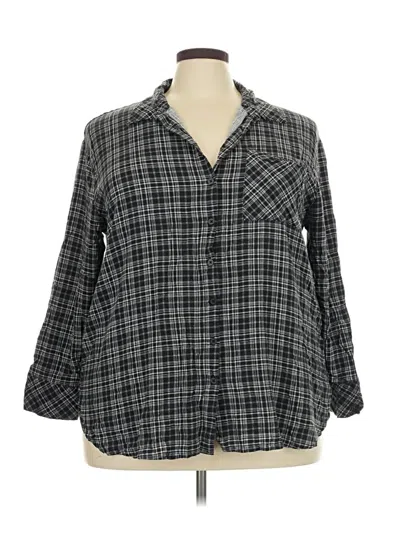 Pre-owned Torrid 3/4 Sleeve Henley Shirt In Gray