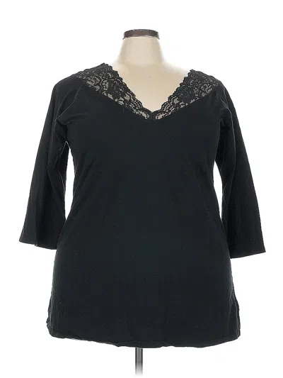 Pre-owned Torrid 3/4 Sleeve T-shirt In Black