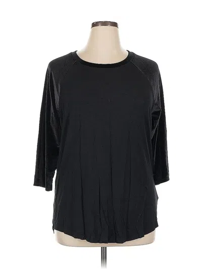 Pre-owned Torrid 3/4 Sleeve T-shirt In Black
