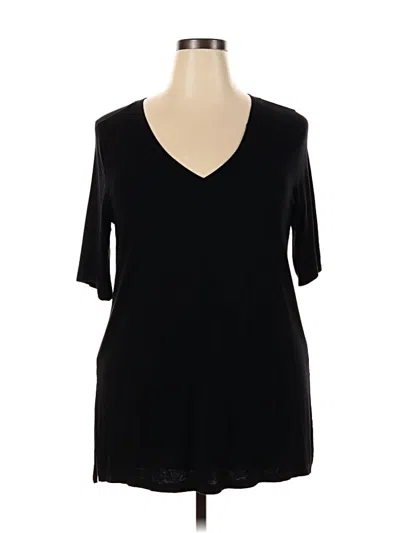 Pre-owned Torrid 3/4 Sleeve T-shirt In Black