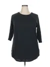 Torrid 3/4 Sleeve T-shirt In Black