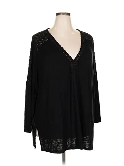 Pre-owned Torrid 3/4 Sleeve T-shirt In Black