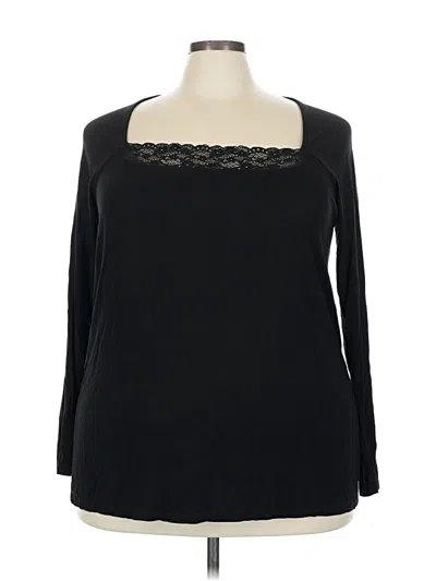 Pre-owned Torrid 3/4 Sleeve T-shirt In Black