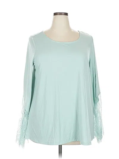 Pre-owned Torrid 3/4 Sleeve T-shirt In Blue