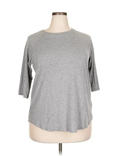 Pre-owned Torrid 3/4 Sleeve T-shirt In Gray