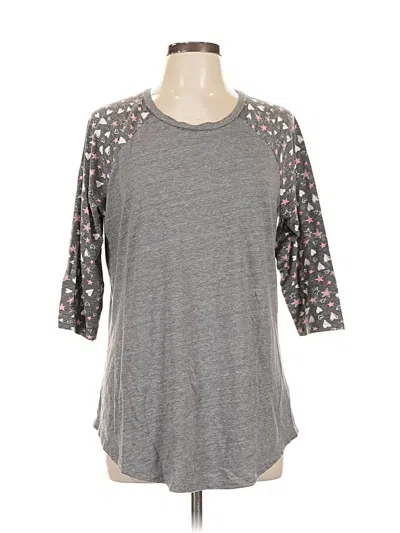 Pre-owned Torrid 3/4 Sleeve T-shirt In Gray