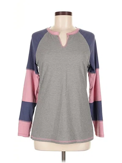 Pre-owned Torrid 3/4 Sleeve T-shirt In Gray