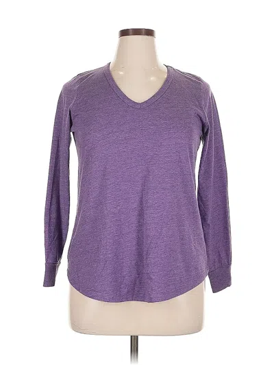 Pre-owned Torrid 3/4 Sleeve T-shirt In Purple