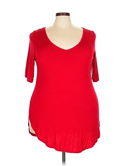 Pre-owned Torrid 3/4 Sleeve T-shirt In Red