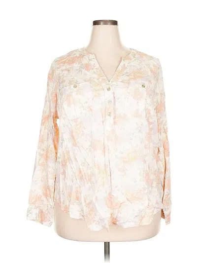 Pre-owned Torrid 3/4 Sleeve T-shirt In White