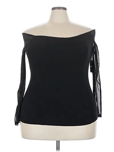 Torrid 3/4 Sleeve Top Black Off The Shoulder Neckline Tops