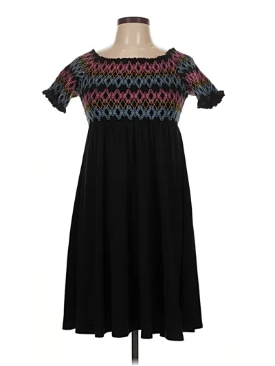 Pre-owned Torrid 3/4 Sleeve Top Black Square Neckline Tops
