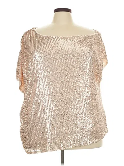 Pre-owned Torrid 3/4 Sleeve Top Gold One Shoulder Neckline Tops