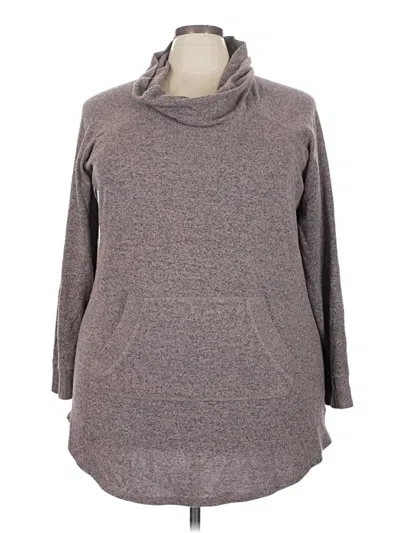 Pre-owned Torrid 3/4 Sleeve Top Gray Cowl Neck Tops