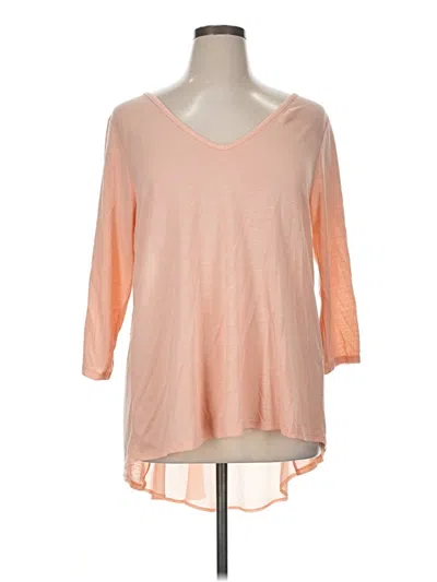 Pre-owned Torrid 3/4 Sleeve Top Orange V Neck Tops