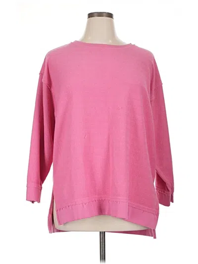 Pre-owned Torrid 3/4 Sleeve Top Pink Boatneck Tops