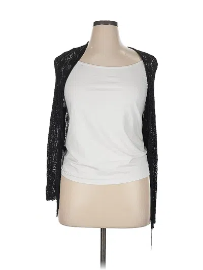 Pre-owned Torrid 3/4 Sleeve Top White Scoop Neck Tops