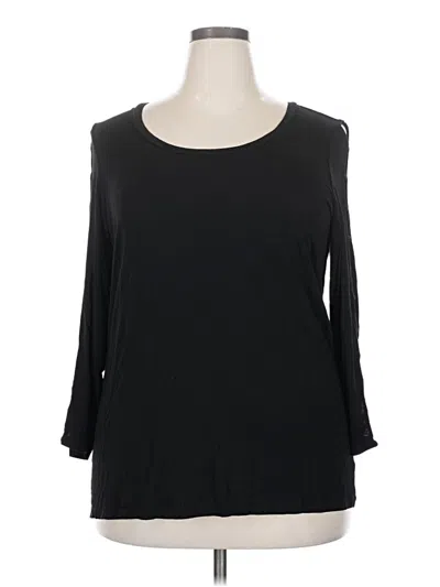 Pre-owned Torrid 3/4 Sleeve T-shirt In Black
