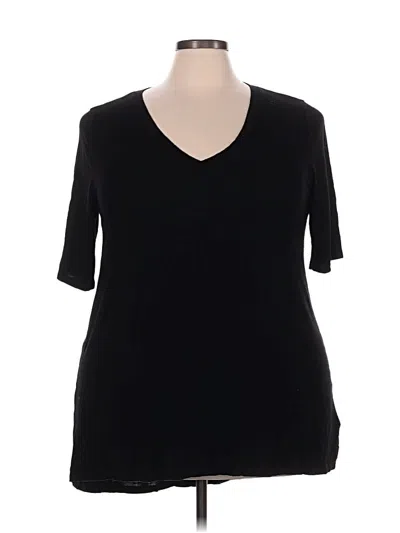 Pre-owned Torrid 3/4 Sleeve T-shirt In Black