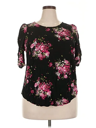 Pre-owned Torrid 3/4 Sleeve T-shirt In Black