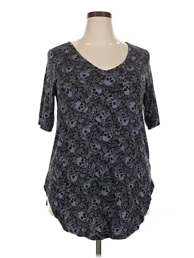 Pre-owned Torrid 3/4 Sleeve T-shirt In Black