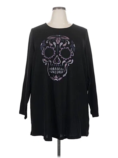 Pre-owned Torrid 3/4 Sleeve T-shirt In Black