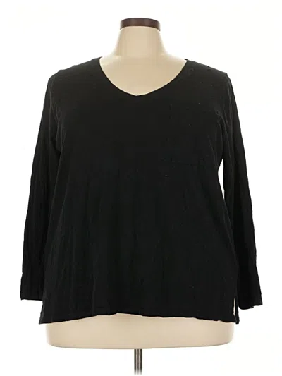 Pre-owned Torrid 3/4 Sleeve T-shirt In Black