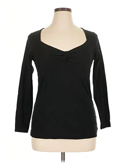 Pre-owned Torrid 3/4 Sleeve T-shirt In Black