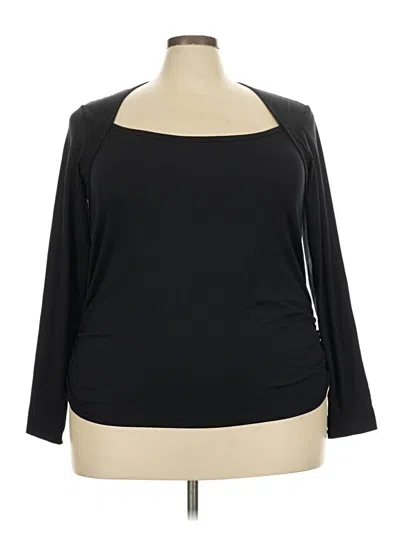 Pre-owned Torrid 3/4 Sleeve T-shirt In Black