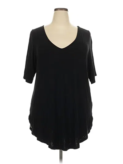 Pre-owned Torrid 3/4 Sleeve T-shirt In Black