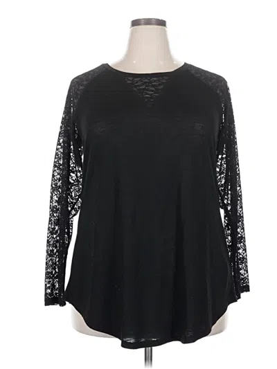 Pre-owned Torrid 3/4 Sleeve T-shirt In Black