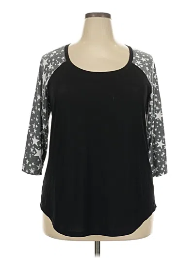 Pre-owned Torrid 3/4 Sleeve T-shirt In Black