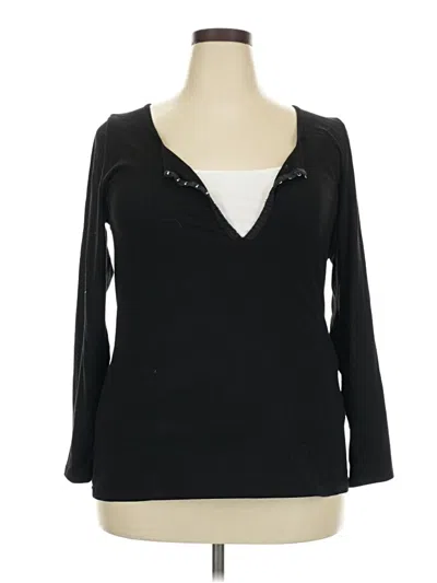 Pre-owned Torrid 3/4 Sleeve T-shirt In Black
