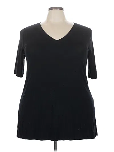 Pre-owned Torrid 3/4 Sleeve T-shirt In Black