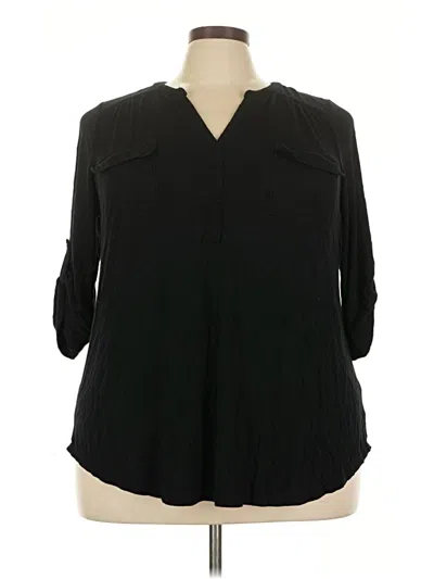 Pre-owned Torrid 3/4 Sleeve T-shirt In Black