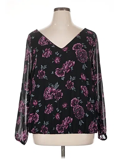 Pre-owned Torrid 3/4 Sleeve T-shirt In Black