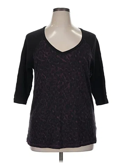 Pre-owned Torrid 3/4 Sleeve T-shirt In Black