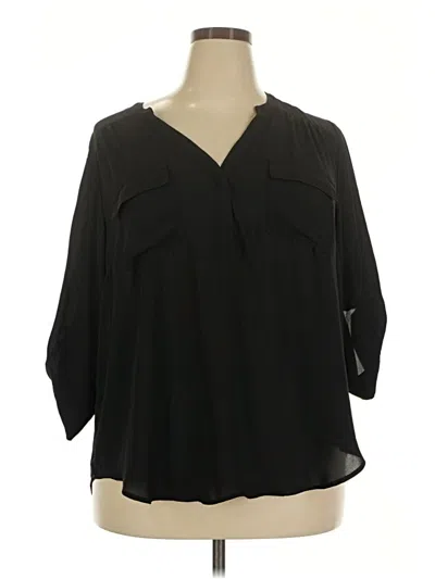 Pre-owned Torrid 3/4 Sleeve T-shirt In Black