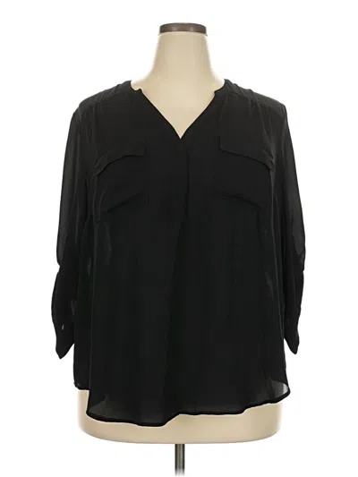 Pre-owned Torrid 3/4 Sleeve T-shirt In Black