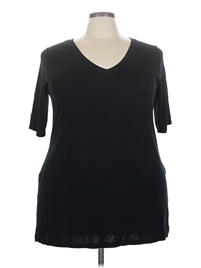 Pre-owned Torrid 3/4 Sleeve T-shirt In Black