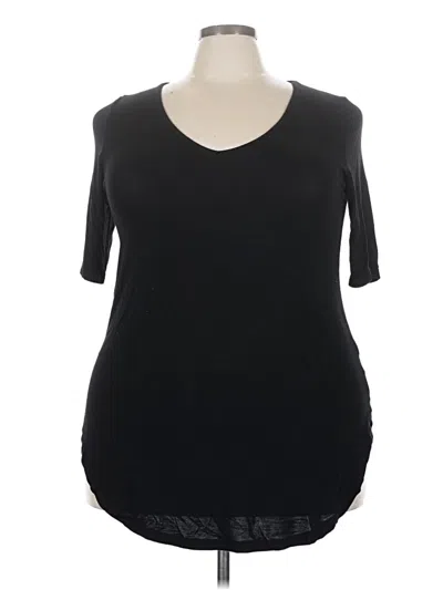 Pre-owned Torrid 3/4 Sleeve T-shirt In Black