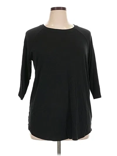 Pre-owned Torrid 3/4 Sleeve T-shirt In Black